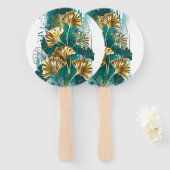 ブランチとゴールデン葉ズGinko Biloba ハンドファン (正面&裏面)