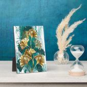 ブランチとゴールデン葉ズGinko Biloba フォトプラーク (側面)