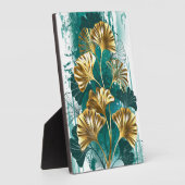 ブランチとゴールデン葉ズGinko Biloba フォトプラーク (側面)