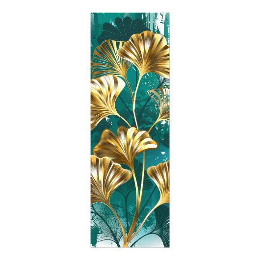 ブランチとゴールデン葉ズGinko Biloba フォトプリント (正面)