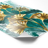 ブランチとゴールデン葉ズGinko Biloba フォトプリント (角)