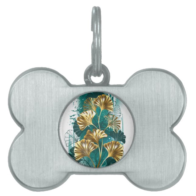 ブランチとゴールデン葉ズGinko Biloba ペットネームタグ (正面)