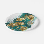 ブランチとゴールデン葉ズGinko Biloba ペーパープレート (アングル)