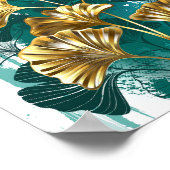 ブランチとゴールデン葉ズGinko Biloba ポスター (角)