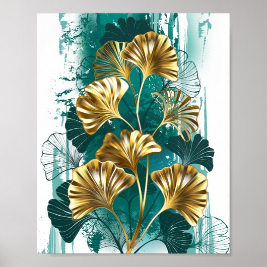 ブランチとゴールデン葉ズGinko Biloba ポスター (正面)