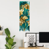 ブランチとゴールデン葉ズGinko Biloba ポスター (ホームオフィス)