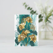 ブランチとゴールデン葉ズGinko Biloba ポストカード (スタンド正面)