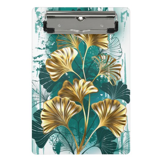 ブランチとゴールデン葉ズGinko Biloba ミニクリップボード (正面)