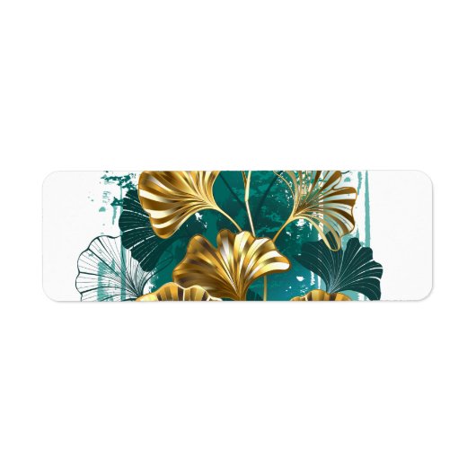 ブランチとゴールデン葉ズGinko Biloba ラベル (正面)