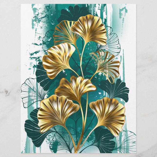 ブランチとゴールデン葉ズGinko Biloba レターヘッド (正面)