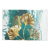 ブランチとゴールデン葉ズGinko Biloba 枕カバー (裏面-左)