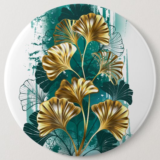 ブランチとゴールデン葉ズGinko Biloba 缶バッジ (正面)