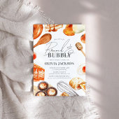 ブランチとバブエレガントリー水カラーブライダルシャワー 招待状