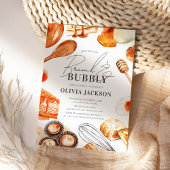 ブランチとバブエレガントリー水カラーブライダルシャワー 招待状