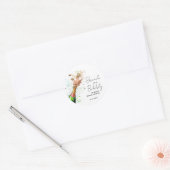 ブランチとバブリーのシャンパーニュのブライダルシャワー ラウンドシール (封筒)