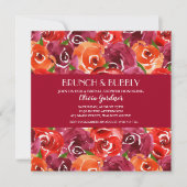 ブランチとバブリーのフローラブライダルシャワー招待状 (正面)