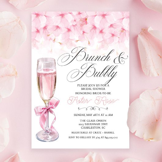ブランチとバブリーのブライダルシャワーの招待 招待状