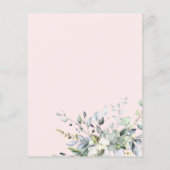 ブランチとバブリーの予算ブライダルシャワー招待状 (裏面)