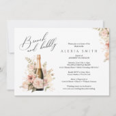 ブランチとバブリーエレガントスモダンシャワーの招待 招待状 (正面)