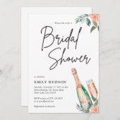 ブランチとバブリーエレガントブライダルシャワー招待 招待状 (正面/裏面)