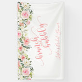 ブランチとバブリーバナー – ピンク文字 横断幕 (縦)