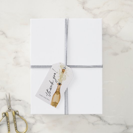 ブランチとバブリーブライダルシャワーありがとう ギフトタグ (より糸付き)