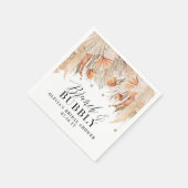 ブランチとバブリーブライダルシャワーパンパスグラスナプク スタンダードカクテルナプキン (角)