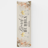 ブランチとバブリーブライダルシャワーパンパスグラスバーン 横断幕 (縦)