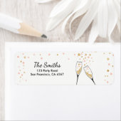 ブランチとバブリー差出人住所ラベルシャンパン。 ラベル (インサイチュ)