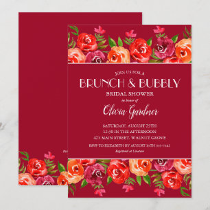 ブランチとバブリー水カラーフローラブライダルシャワー