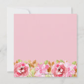 ブランチとバブリー水カラーブライダルシャワー招待状 (裏面)