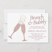 ブランチとバブリー |カシスパープルピンクシャンパン 招待状 (正面)