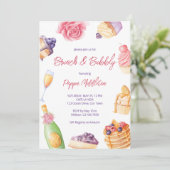 ブランチとバブルパティスリーのパンケーキのシャンパン 招待状 (スタンド正面)