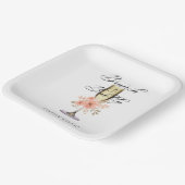 ブランチとバブルリーのウェディングシャワー 9" スクエア ペーパープレート (傾斜あり)