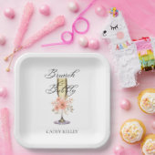 ブランチとバブルリーのプリンセスシャワー 9" スクエア ペーパープレート (パーティー)