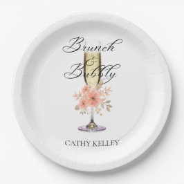 ブランチとバブルリーのプリンセスシャワー 9" ラウンド ペーパープレート