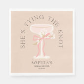 ブランチとバブルリーシャンパン ブライダルシャワーナプキン スタンダードランチョンナプキン (正面)