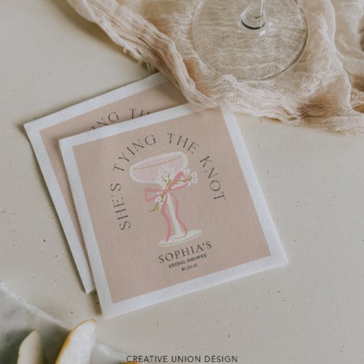 ブランチとバブルリーシャンパン ブライダルシャワーナプキン スタンダードランチョンナプキン