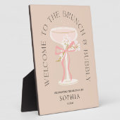 ブランチとバブルリーシャンパン ブライダルシャワー ウェルカム フォトプラーク (側面)