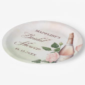 ブランチとバブルリーシャンパン ブライダルシャワー ペーパープレート (アングル)