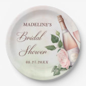 ブランチとバブルリーシャンパン ブライダルシャワー ペーパープレート (正面)