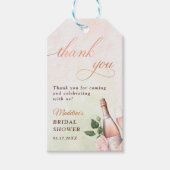 ブランチとバブルリー シャンパンブライダルシャワー ギフトタグ (正面)