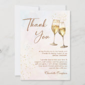 ブランチとバブルリー シャンパンブライダルシャワー サンキューカード (正面)