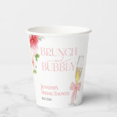 ブランチとバブル | ボウ ワイルド ガーデン ブライダルシャワー 紙コップ (裏面)