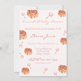 ブランチとベビーシャワーの女の子 招待状