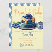 ブランチとベビーブルーベリーベビーシャワー 招待状 (正面/裏面)