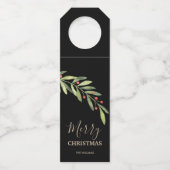 ブランチとベリーのブラックメリークリスマス ボトルネックタグ (正面)