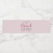 ブランチと泡立ちブライダルシャワー水ボトルラベル ペットボトルラベル (シングルラベル)