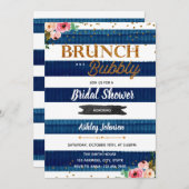 ブランチと泡立った紙吹雪招待 招待状 (正面/裏面)