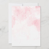 ブランチと泡立つピンクの水の色の母の日 招待状 (裏面)
